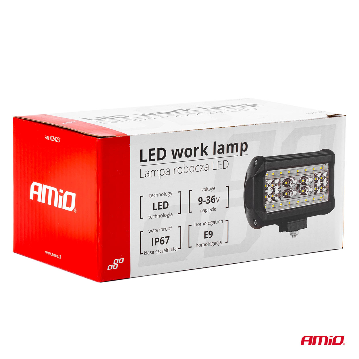 Werklamp AWL09 28 LED, 9-36V, floodlight, afmeting: 36x82 mm - 02423 110 - 02423