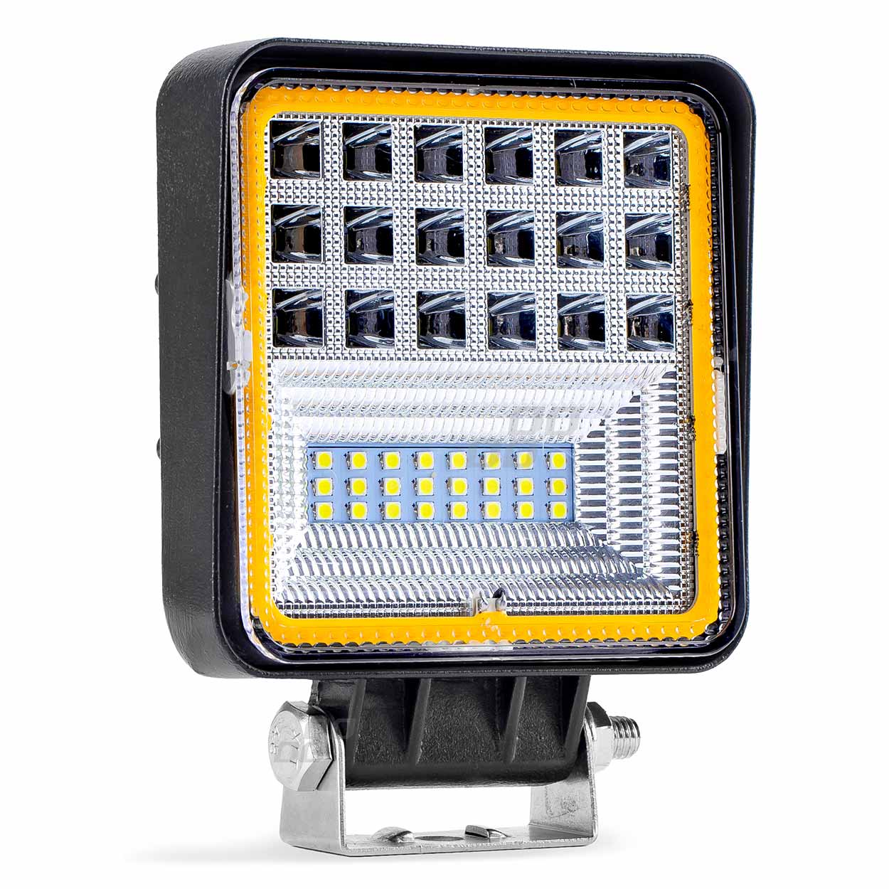 Werklamp AWL12 42 LED FLootlight & Spotlight 9-36V, afm.: 110x110mmm Angel Eyes  - 02426 - 02426