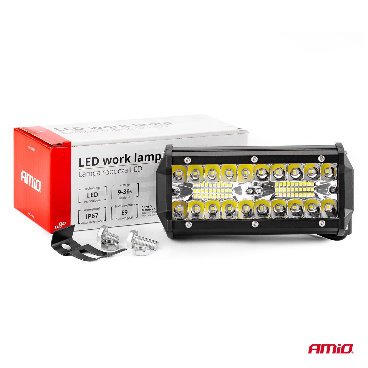Werklamp LED, 40LED 9-36V, afmeting 170x74x63mm - 02433 10 - 02433