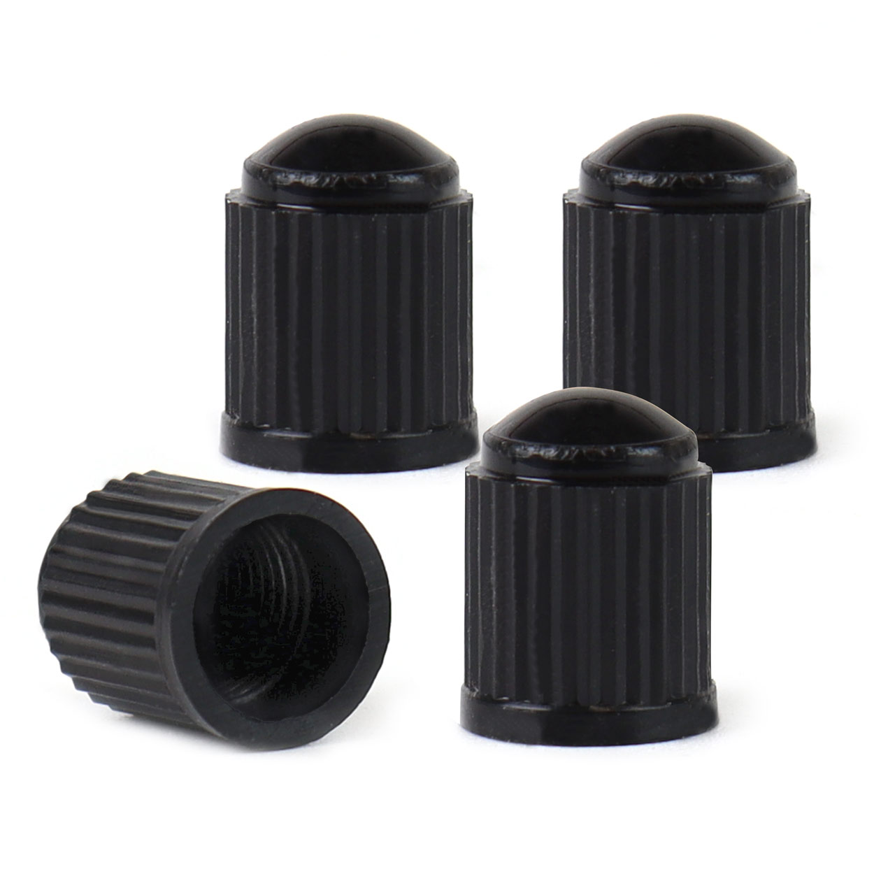 Ventiel dopjes plastic 4 stuks zwart - 02623 2 - 02623