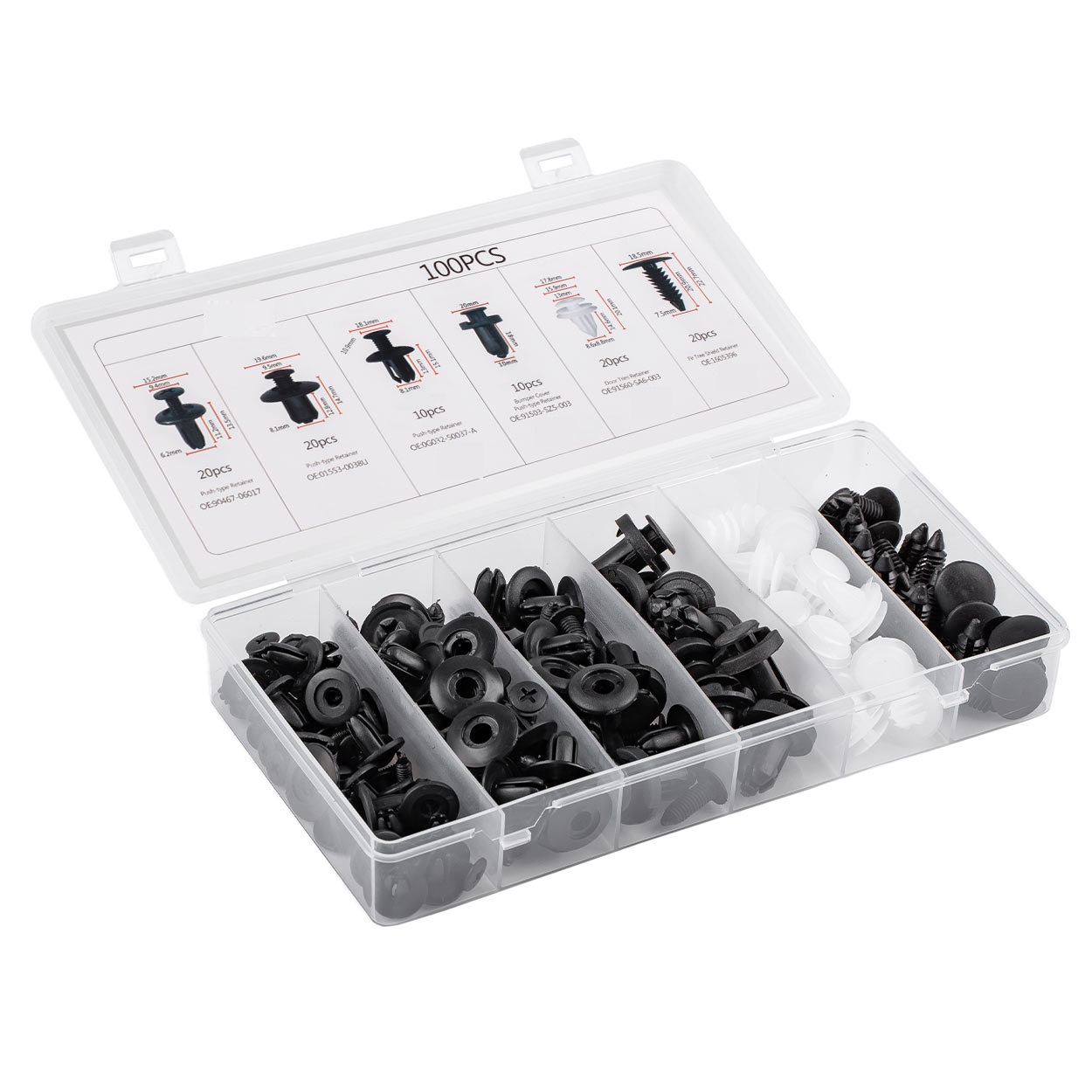 Universele set met 100stuks Automotive clips - 02830 01 - 02830
