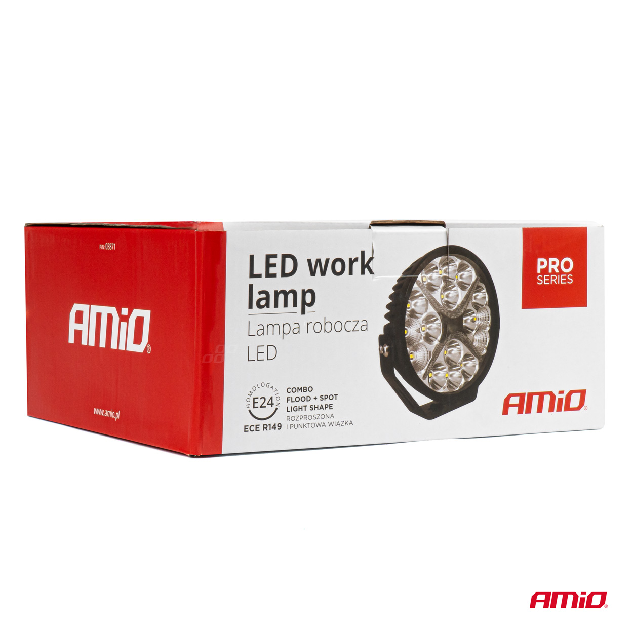 LED werklamp PRO-serie, 9600 lumen, 6000K wit, afm. 178x178x65mm  - 03871 06 - 03871
