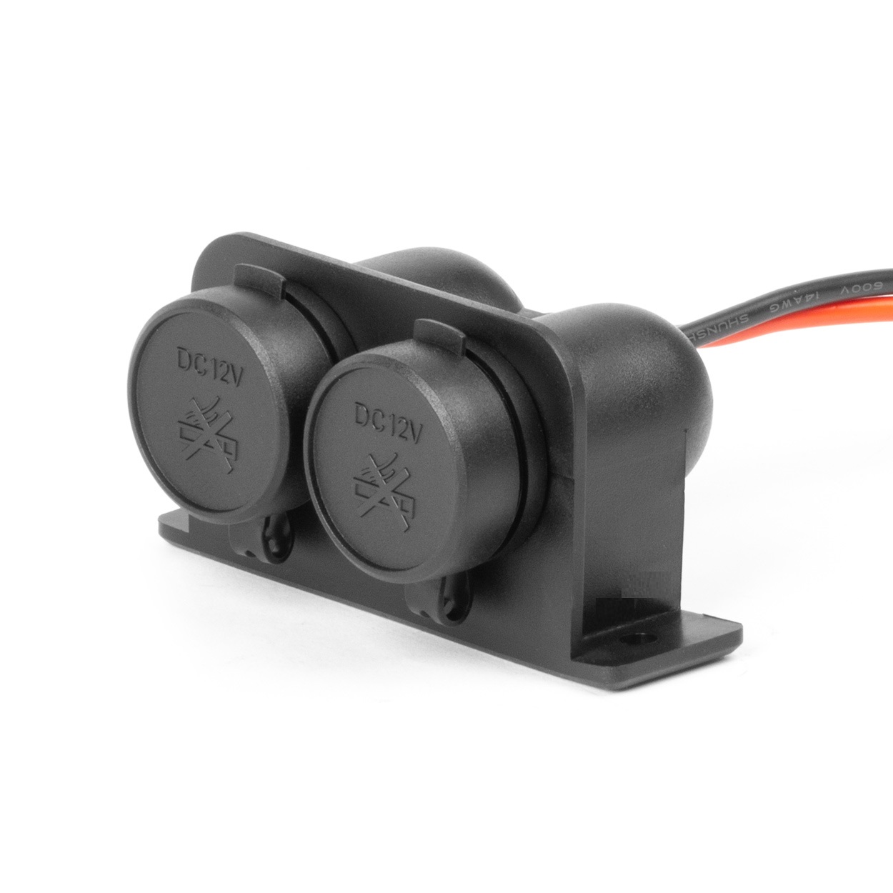Dubbele Sigaretten aansteker stekker doos 12 / 24V, waterdicht ontwerp - 04130 04 - 04130