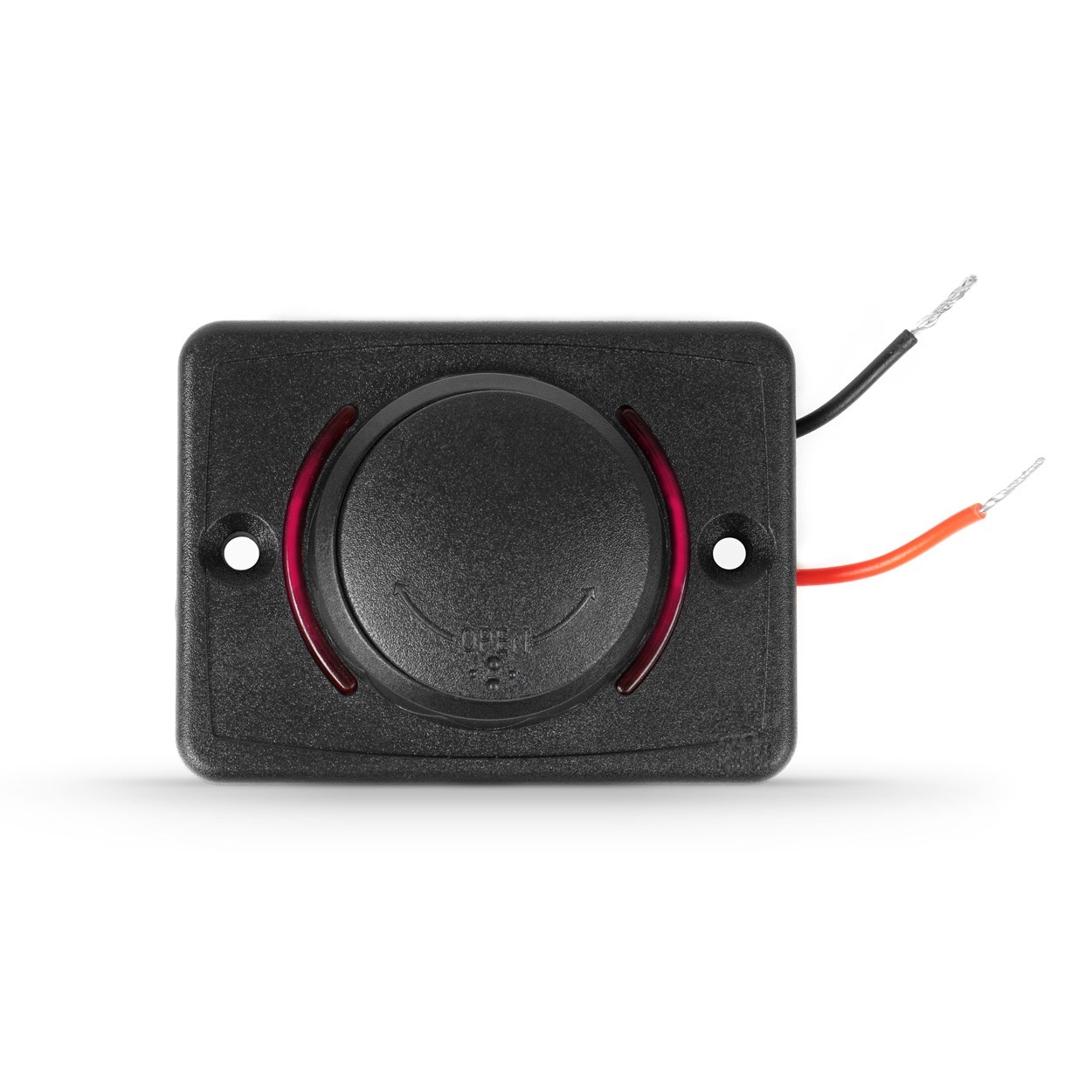 Vierkante waterdichte lader met rode LED-achtergrondverlichting, USB + USB C QC3.0, 12/24V (64x48mm) - 04231 - 04231