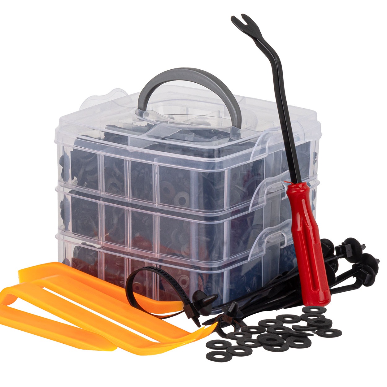 Universele set met 620stuks Automotive clips plus pinnen en gereedschap - 04433 02 - 04433