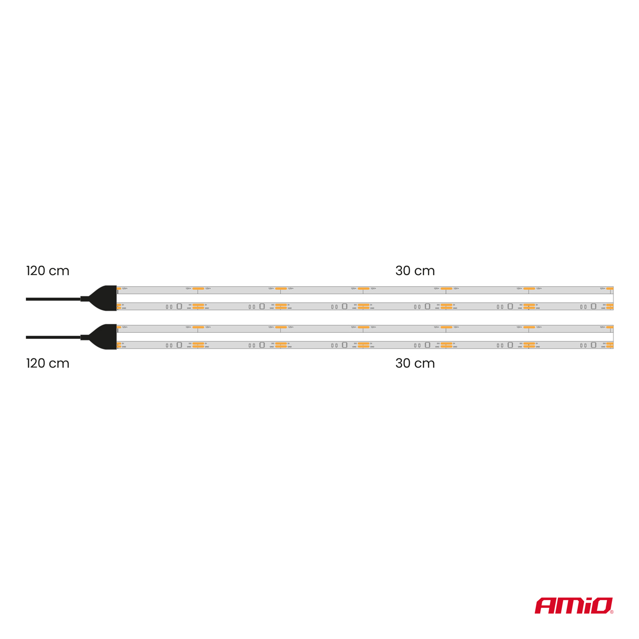 Flexibele LED COB strips, wit 2x30 cm 12 V  - 04569 07 - 04569