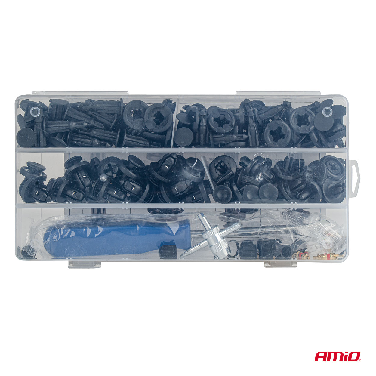 Set met 83stuks Automotive clips en bevestigingspinnen en gereedschap - 04740 4 - 04740