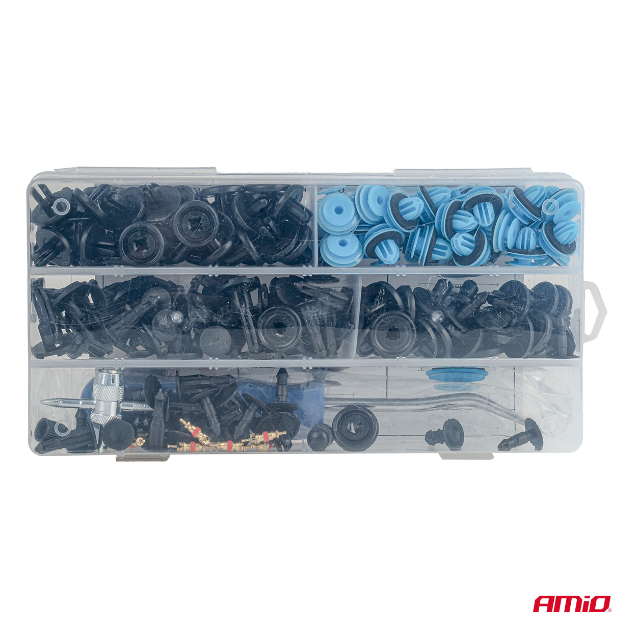 Set met 148stuks Automotive clips en bevestigingspinnen + gereedschap - 04741 4 - 04741