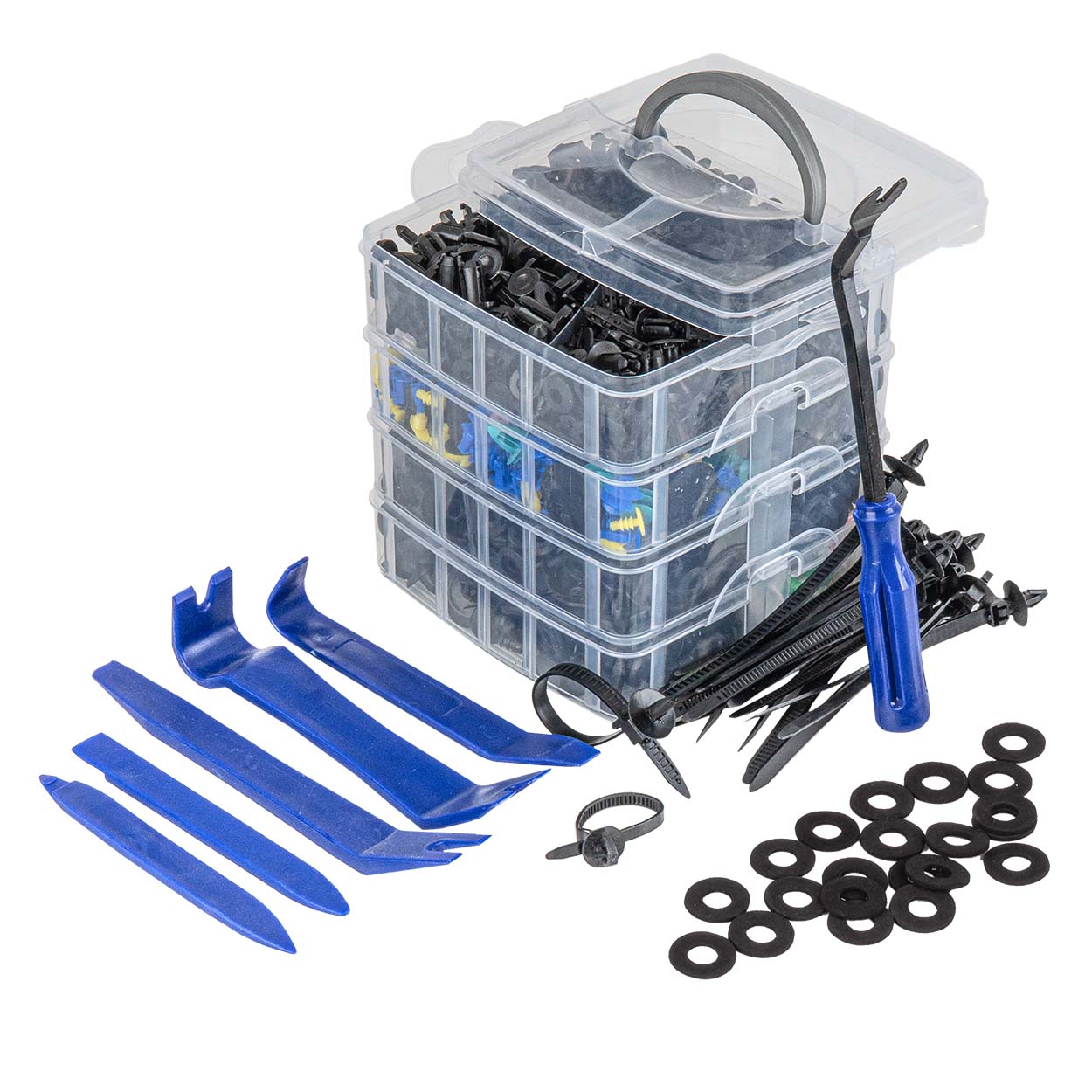 Universele set met 1211stuks Automotive clips plus pinnen en gereedschap - 04746 - 04746