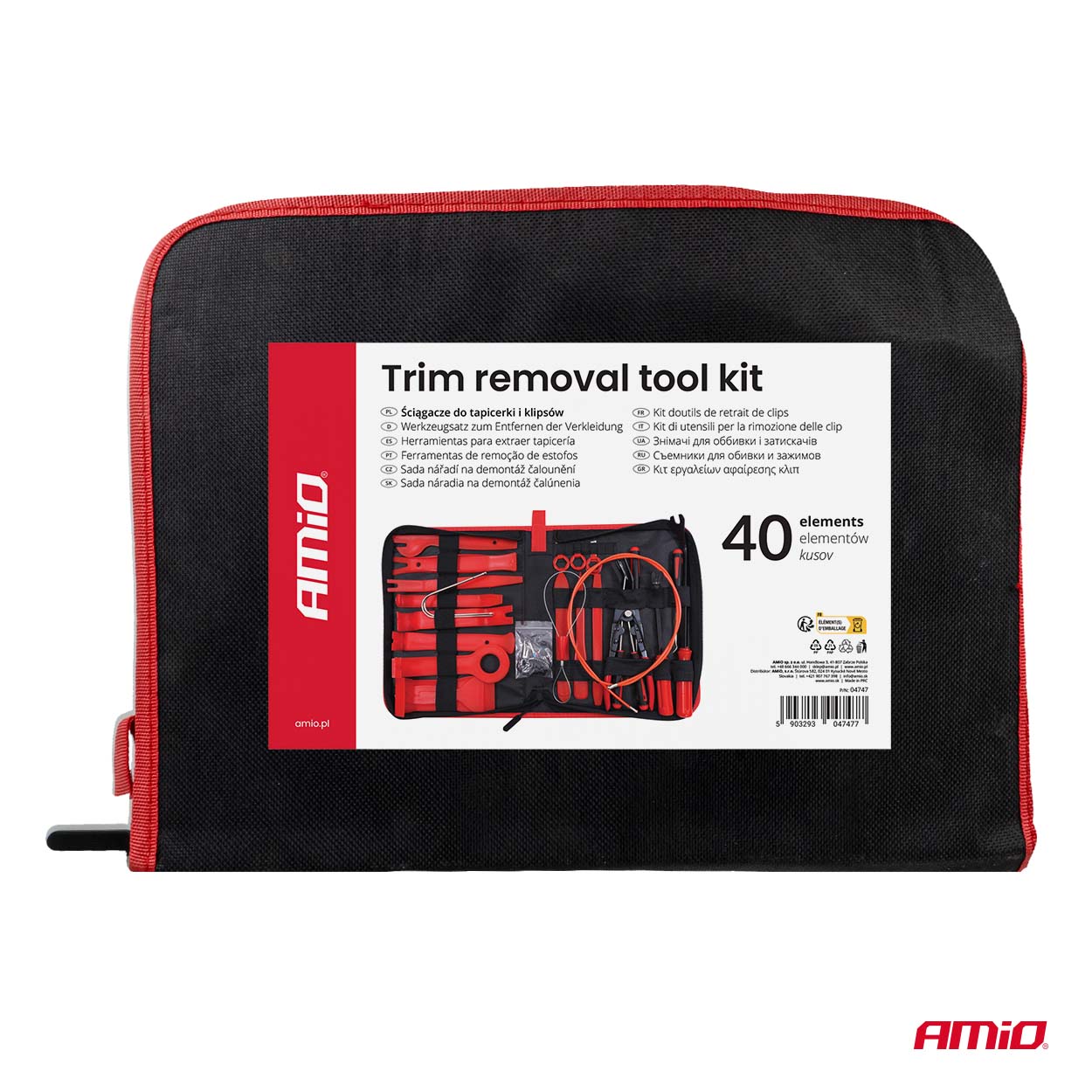 Verwijderingsgereedschapsset 40-delig met tas - 04747 4 - 04747