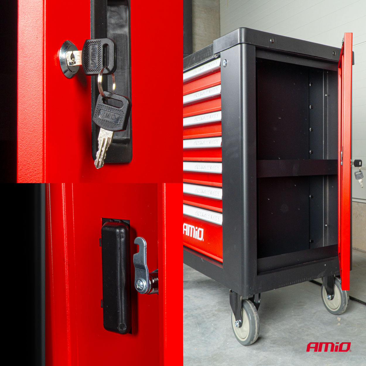 Gereedschapskast met 258-delige gereedschapset 840x460x870mm AMIO-04892 - 04892 11 - 04892
