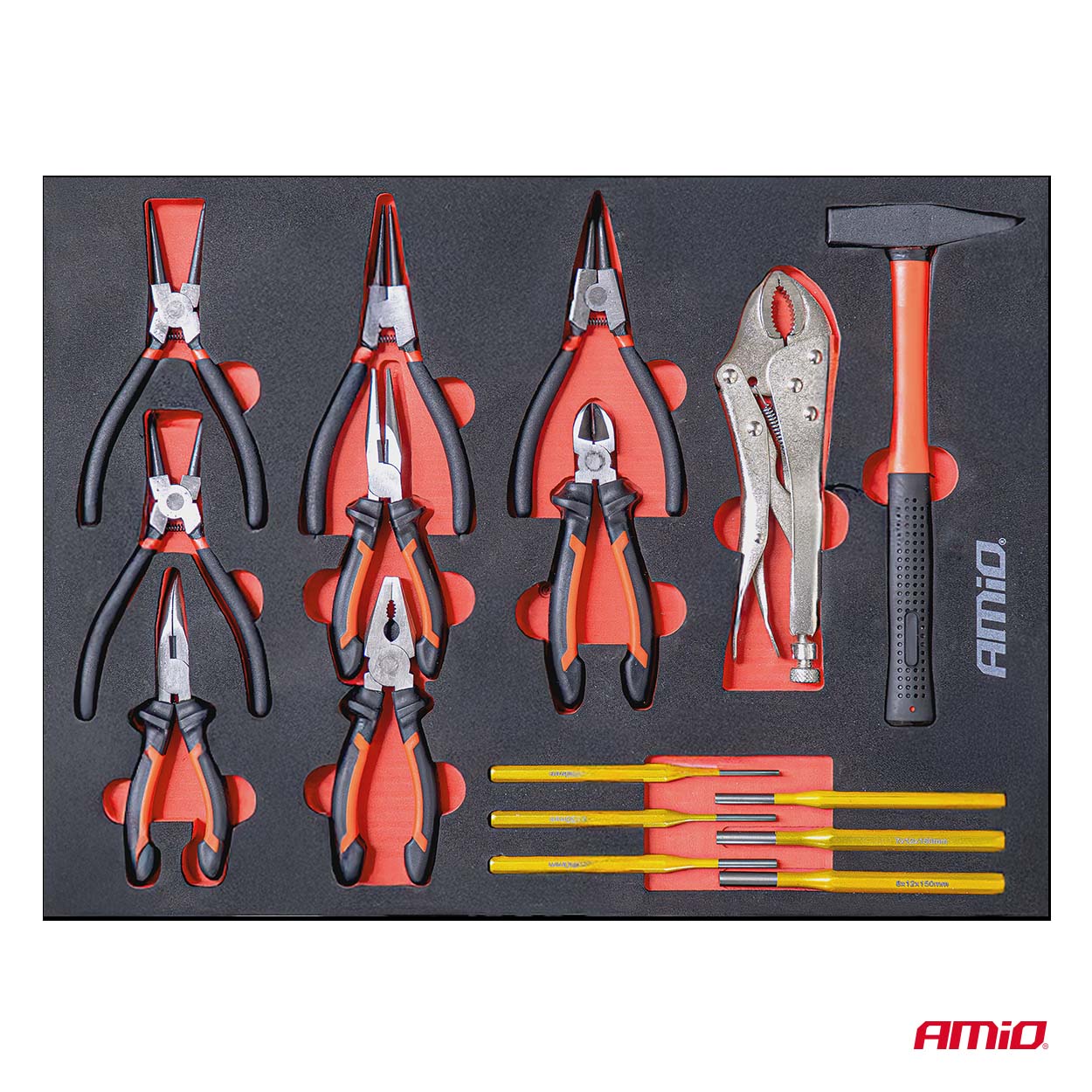 Gereedschapskast met 258-delige gereedschapset 840x460x870mm AMIO-04892 - 04892 13 - 04892