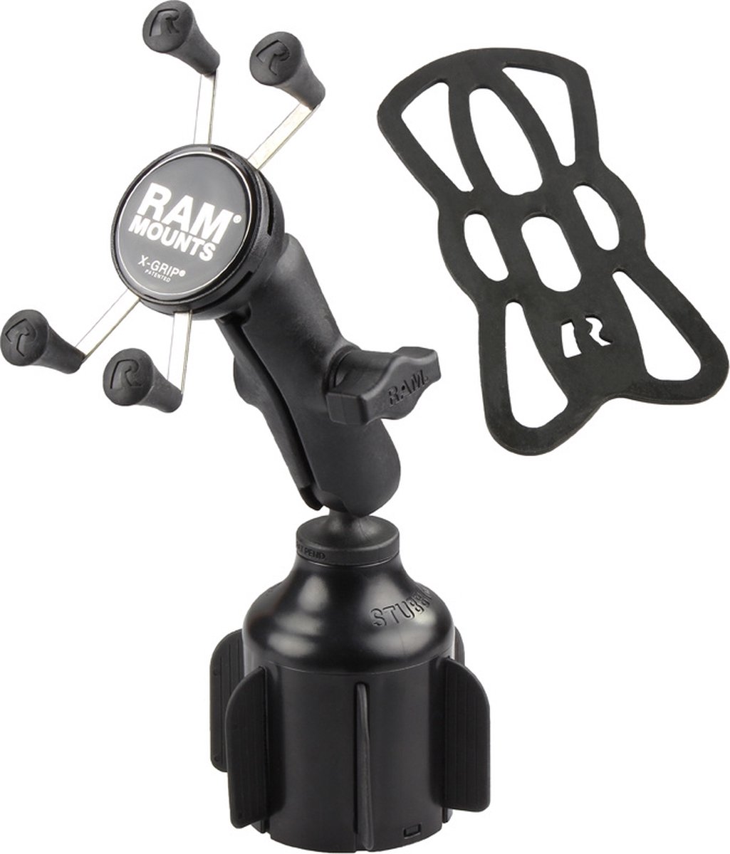 RAM&reg; X-Grip&reg; Large Phone Mount with RAM&reg; Stubby&trade; Cup Holder Base - 1025x1200 - RAP-B-299-4-UN10U