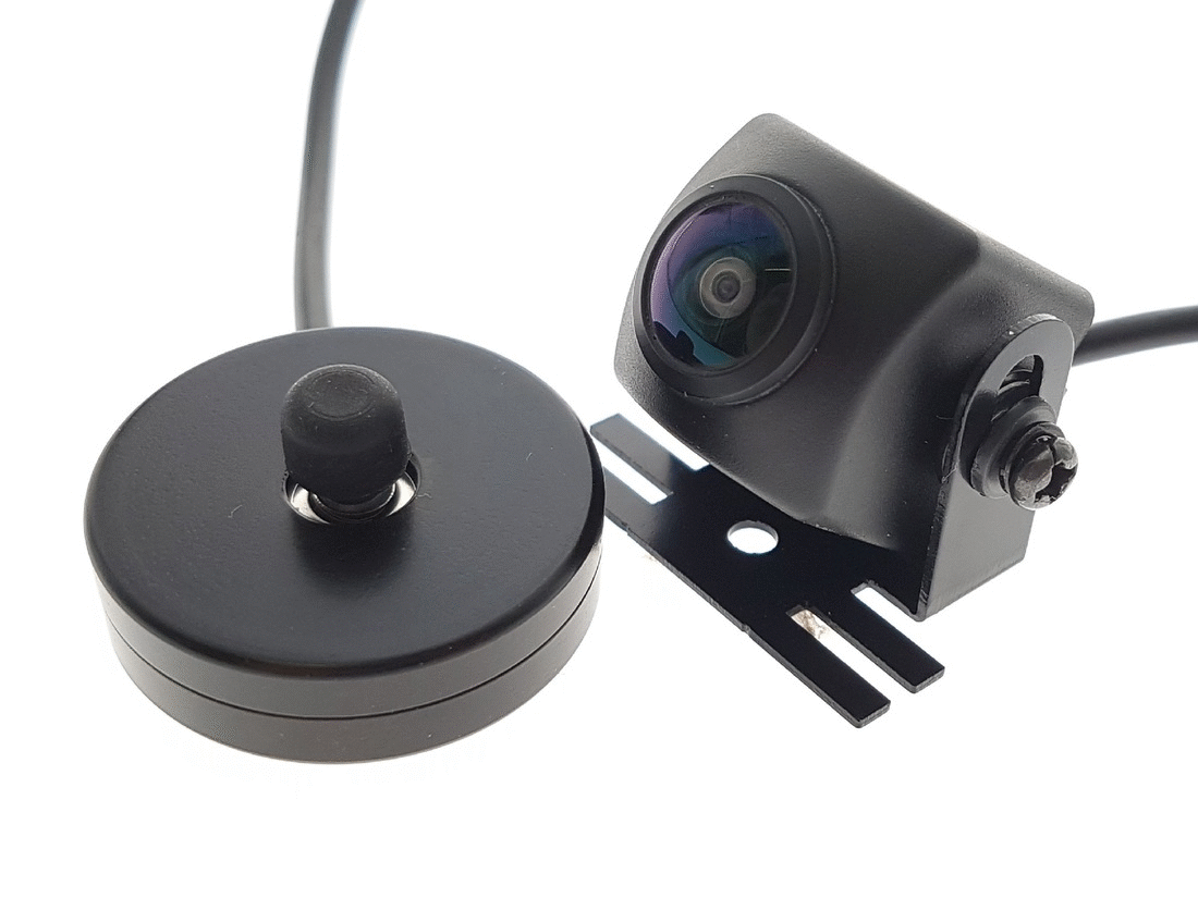Camera mini Zwart opbouw CMOS HD 180gr Multi View RCA output incl. 8m. kabel - 110107 1 - CAR.CV-180MV
