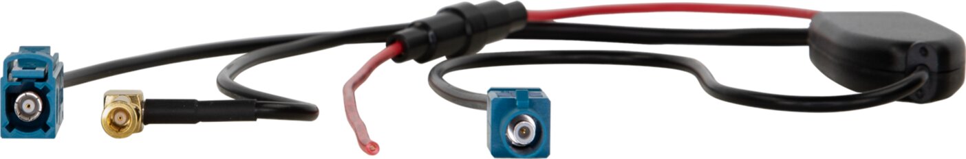 Antenne Splitter AM / FM / DAB+ Fakra(m)>Fakra(f)/SMB(f) - 151000 40 front - 151000-40
