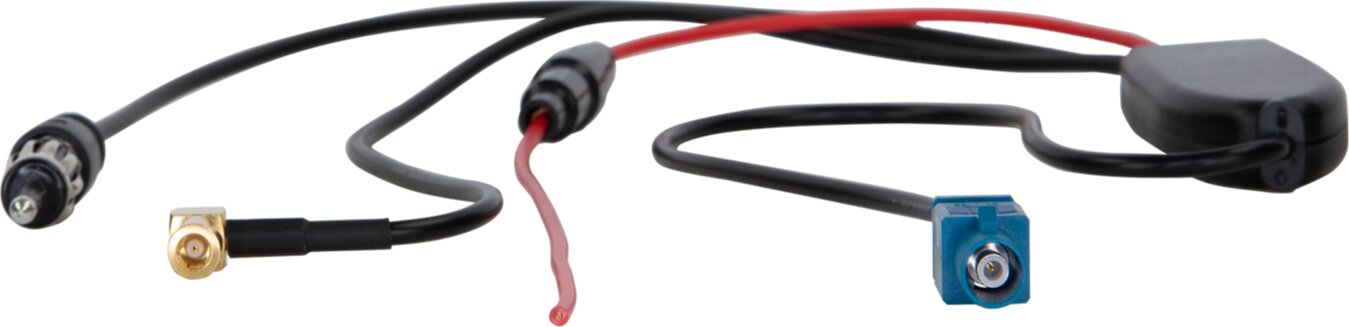 Antenne Splitter AM / FM / DAB+ Fakra(m)>DIN(m)/SMB(f) - 151000 41 front - 151000-41