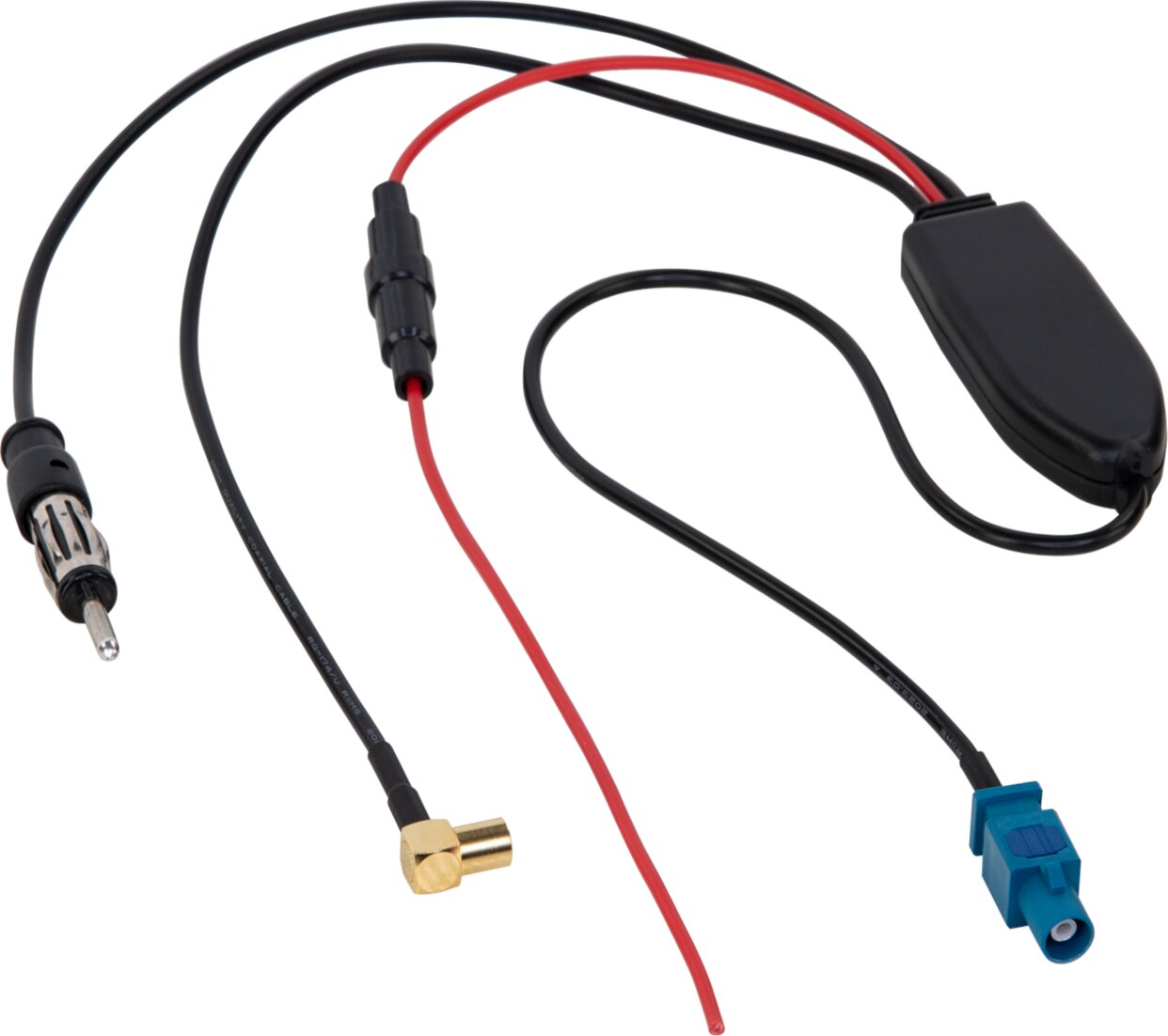 Antenne Splitter AM / FM / DAB+ Fakra(m)>DIN(m)/SMB(f) - 151000 41 - 151000-41