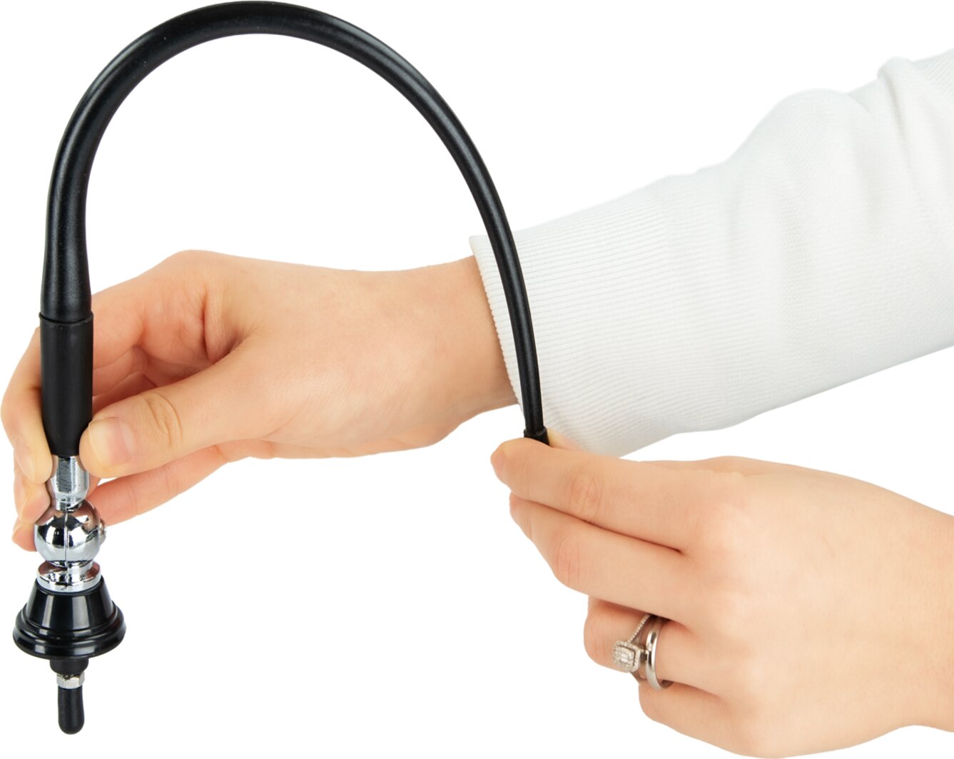 Universele opbouw antenne chroom AM / FM (DAB+ ready), rubber spriet - 152000 20 flex - 152000-20