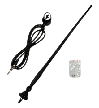 Universele opbouw antenne zwart AM / FM (DAB+ ready), rubber spriet - 152000 21 - 152000-21