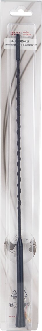 Antenne spriet 16V "low noise" AM/FM 41cm, met M5 en M6 verloopjes - 152000 23 blister - 152000-23