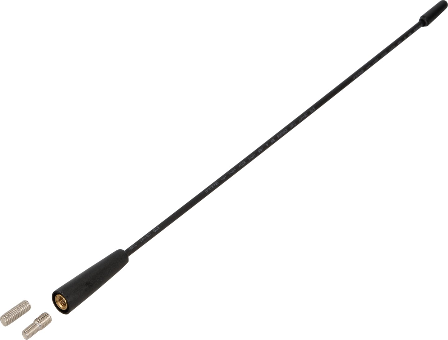 Antenne spriet  AM/FM 36cm fibre glas, met M5 en M6 verloopjes - 152000 25 gewindestifte - 152000-25