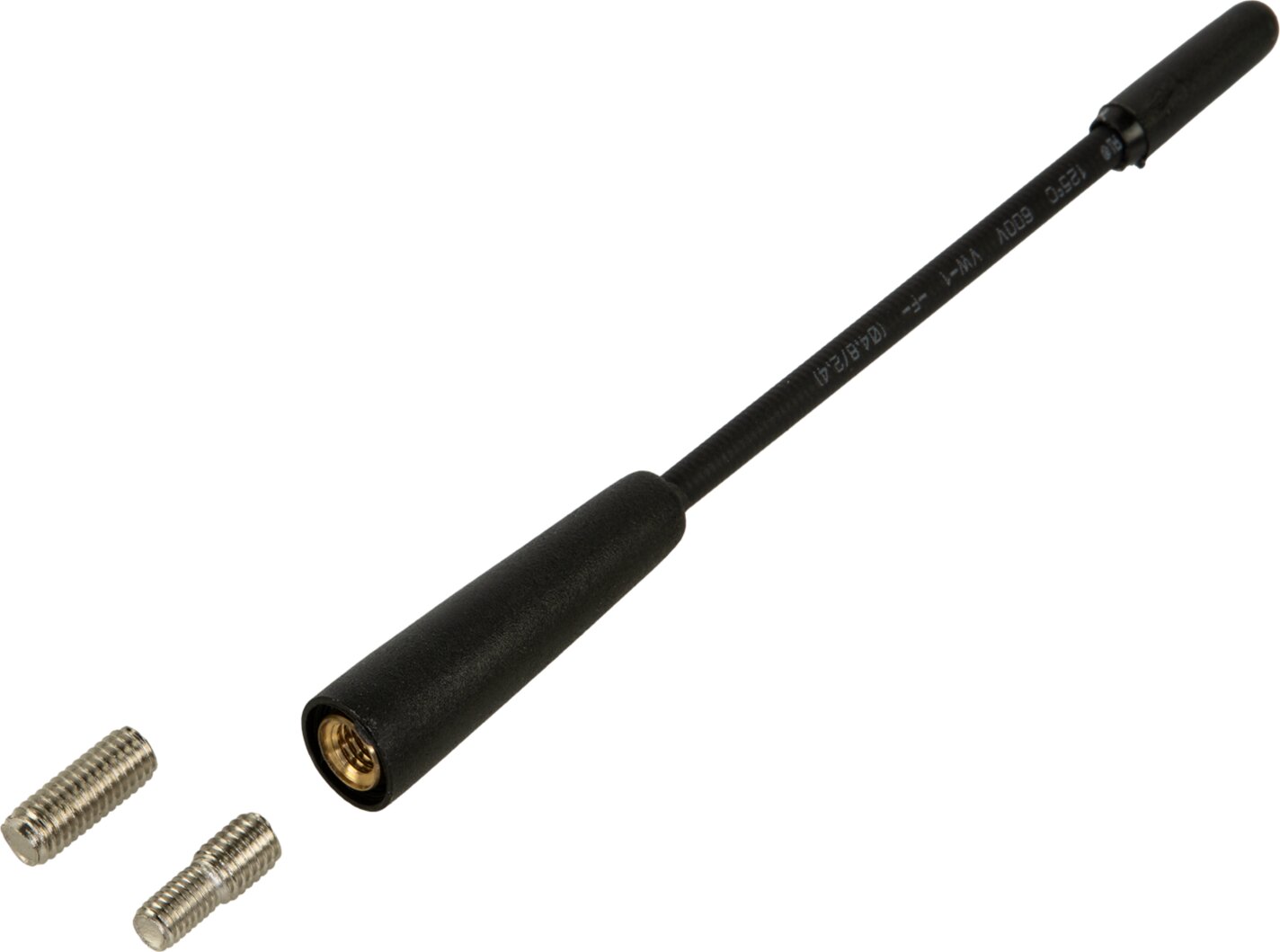 Antenne spriet flexibel 14cm AM/FM, met M5 en M6 verloopjes  - 152000 28 adapter1 - 152000-28