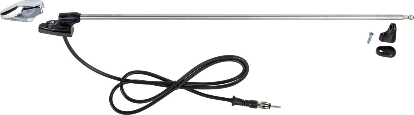Raamstijl antenne AM/FM chroom 100cm 3 delig uitschuifbaar - 152000 29 parts - 152000-29