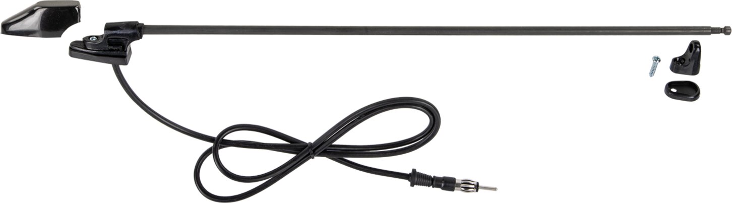 Raamstijl antenne AM/FM zwart 100cm 3 delig uitschuifbaar - 152000 30 parts - 152000-30
