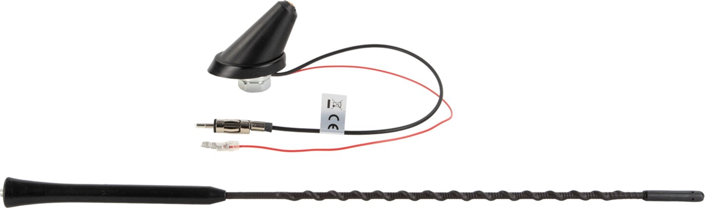 Universele dakantenne 16V AM/FM versterkt (active) 52graden plaatsingshoek - 152000 32 parts - 152000-32
