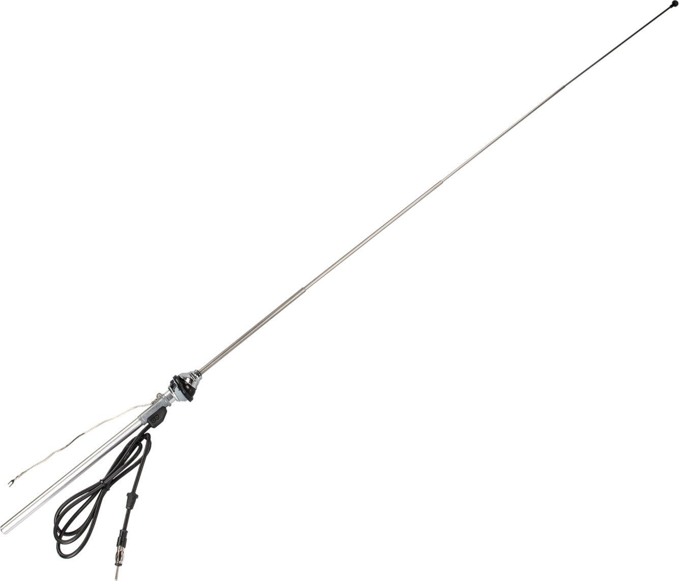 Universele inzinkantenne AM/FM chroom grote kop (38mm) - 152000 44 length - 152000-44