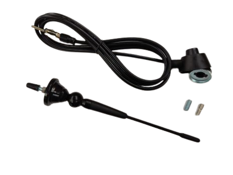 Universele opbouw antenne zwart AM / FM, korte flexibele spriet 14cm - 152000 54 - 152000-54