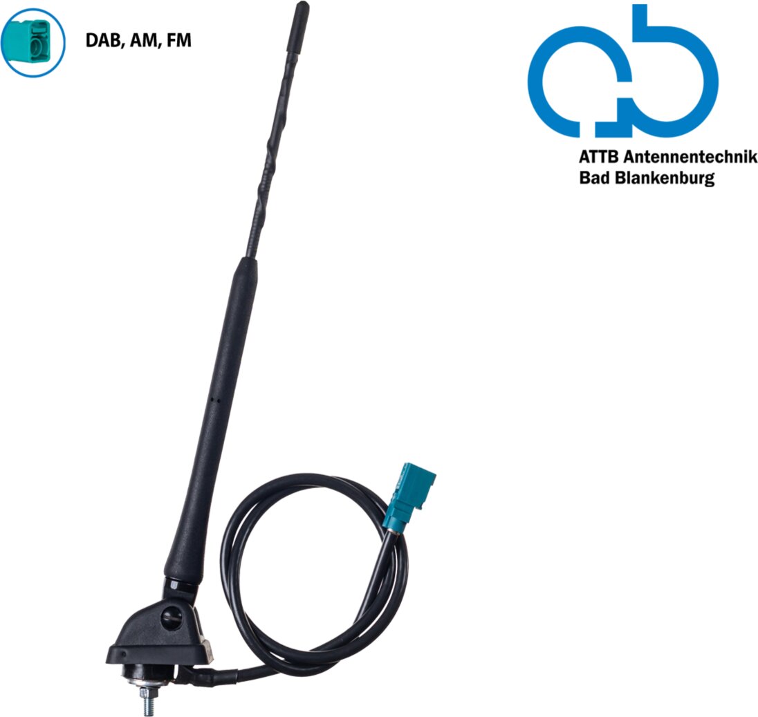 Bad Blankenburg Dak antenne AM/FM 10-115graden hoek, (DAB+ ready) passief  - 153 3940 01 - 153-3940-01