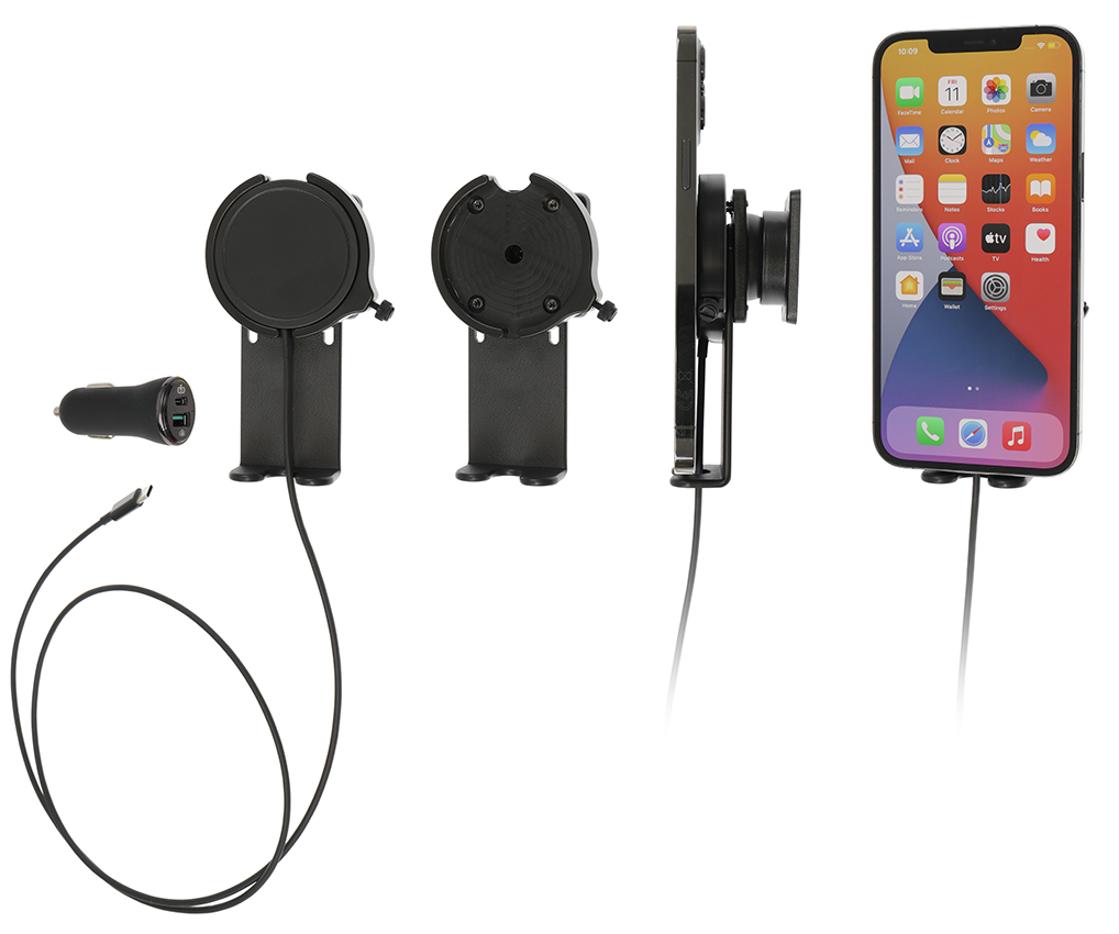 Apple iPhone MagSafelader , Actieve  houder met 12V USB SIG-Plug - 216327 a - 216327