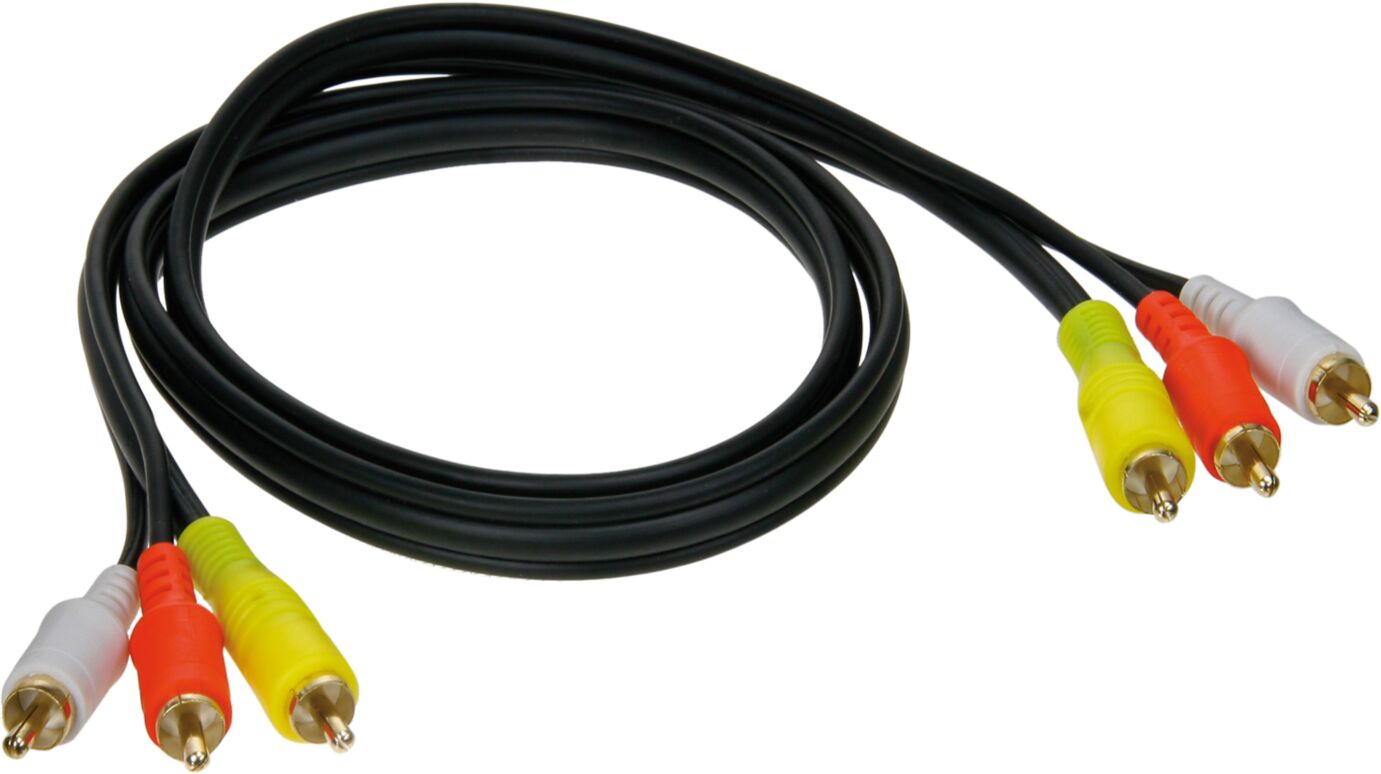 A/V Kabel 1 mtr. 3 plugs rood - wit - geel - 2303dlv100 - 2303dlv100