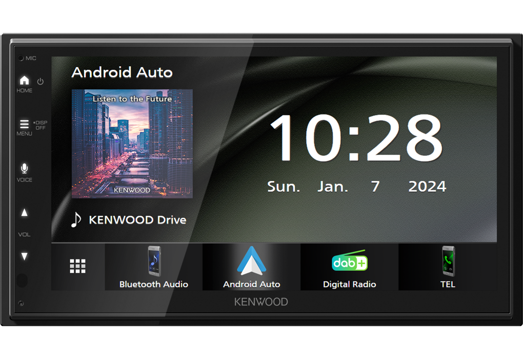 Kenwood DMX5023DABS - Multimediasysteem - 6.8" touchscreen - Apple Carplay en Android Auto  - 24 dmx5023 aa front - DMX-5023DABS