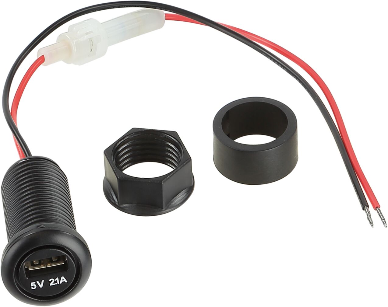 Omvormer 12V->5V/2.1A USB-A zonder USB kabel  - 240000 01 02 2 - 240000-01-02-2