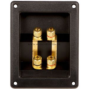 AUDIO SYSTEM 4-pins vierkante terminal met stevige, vergulde aansluitingen - 27548 - Terminal 4-polig 