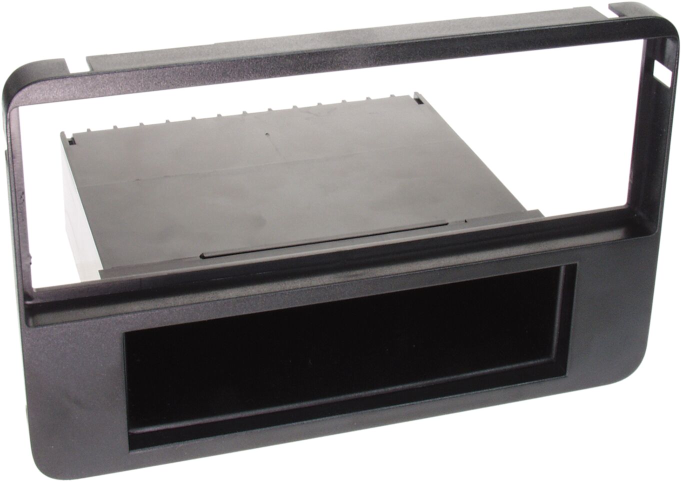 1-DIN Paneel met aflegbakje. Alfa Romeo 159 / Brera / Spider (typ 939) Kleur: Zwart - 281001 06 - 281001-06