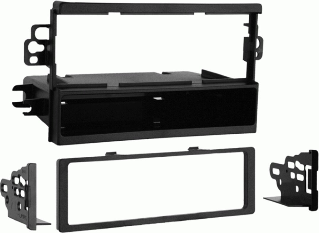 1-DIN radiopaneel met opbergvak Chevrolet/Pointiac/Suzuki zwart (METRA) - 281087 13 1 - 281087-13-1