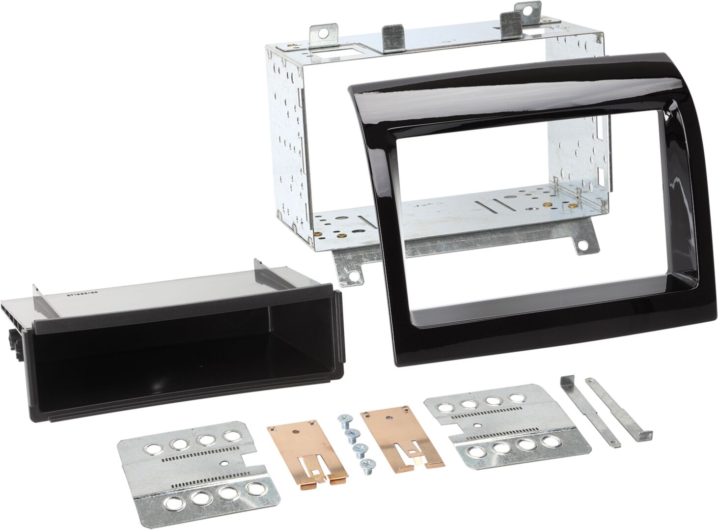 2-DIN Paneel met opbergvak Fiat Ducato - Citro&euml;n Jumper - Peugeot Boxer - Kleur: Piano Zwart - 281094 27 - 281094-27