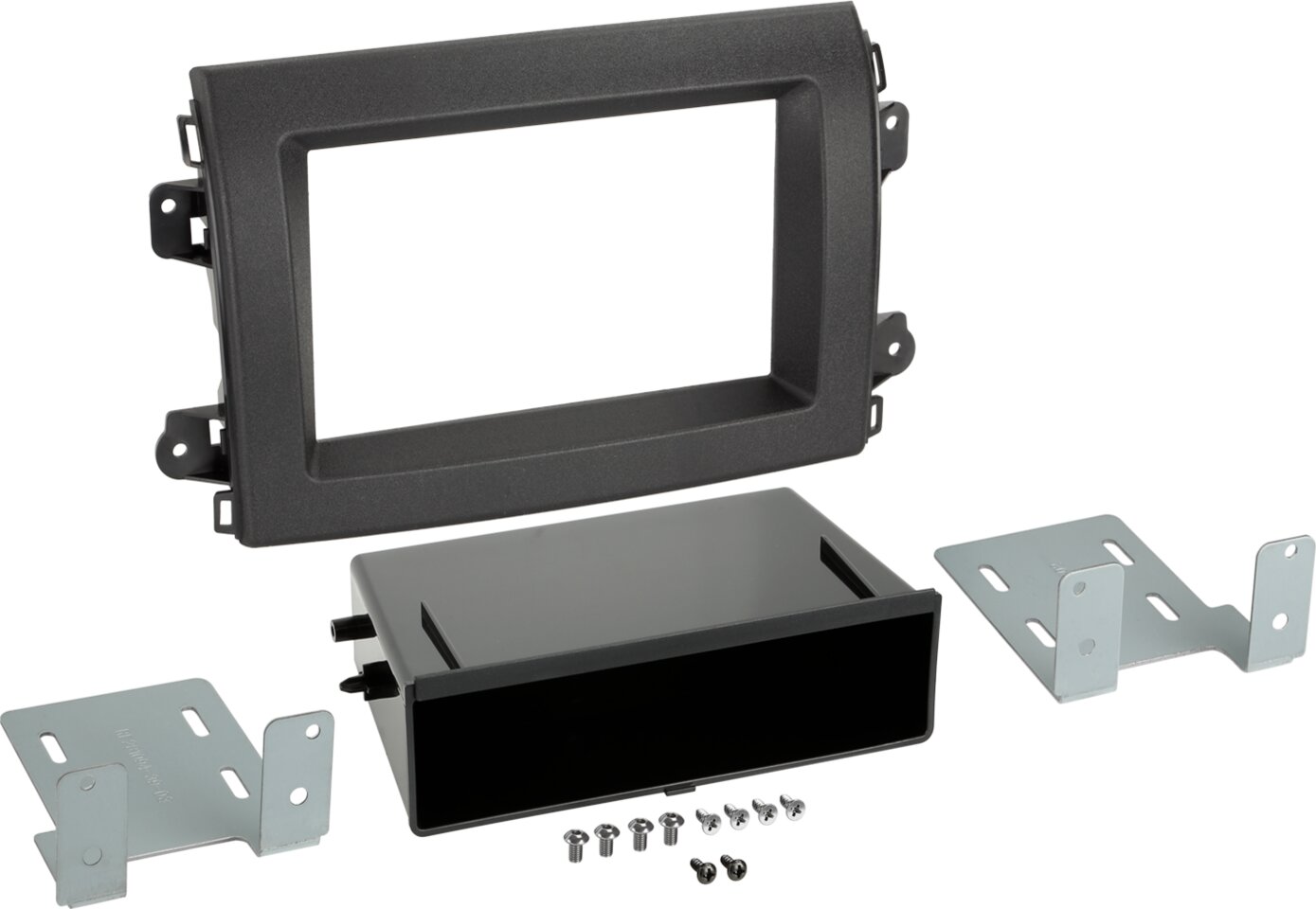 2-DIN Paneel  met opbergvak  Fiat Ducato - Citroen - Opel Kleur Zwart (ACV Premiumkwaliteit)  - 281094 39 1 1 - 281094-39-1-1