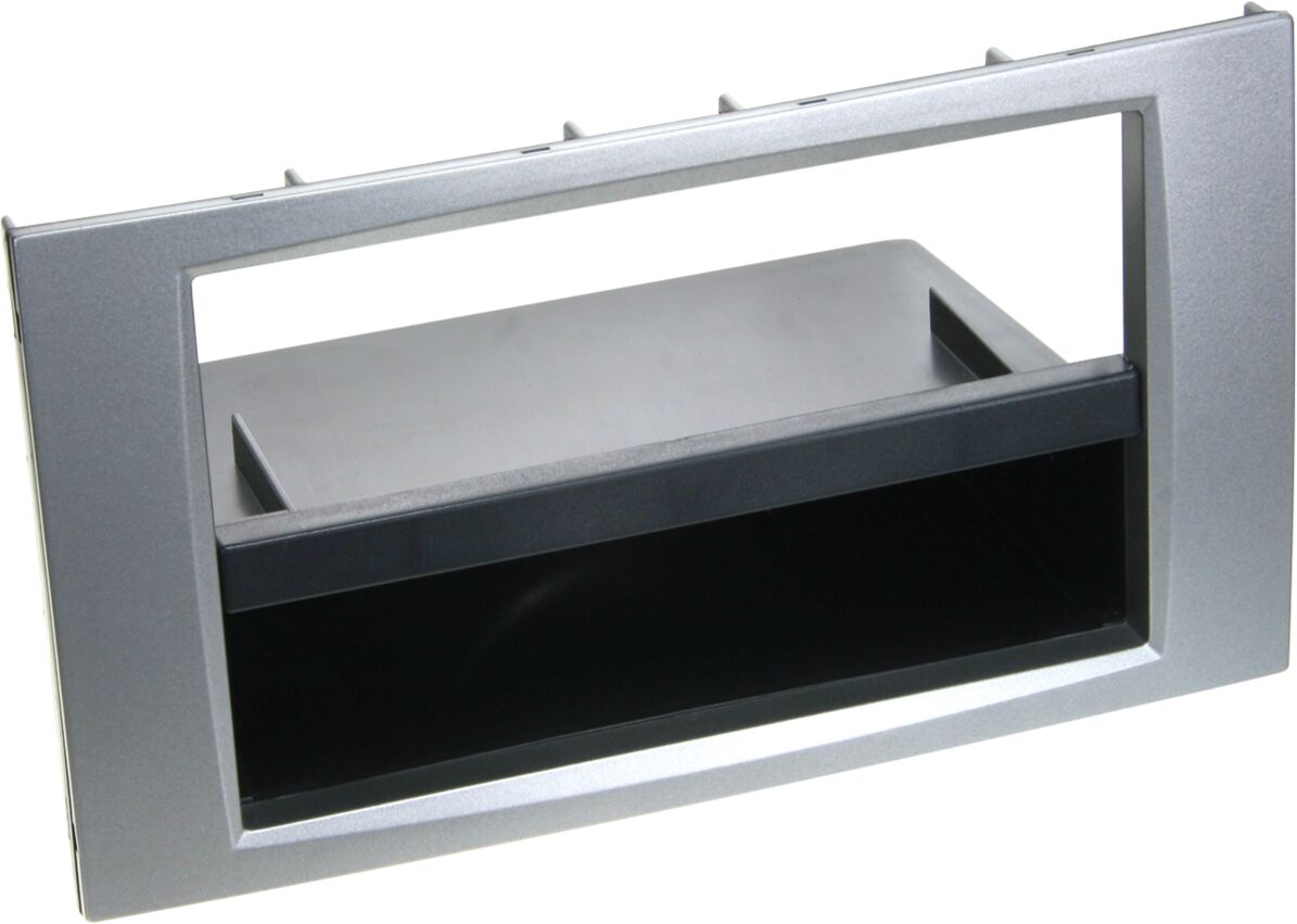 1-DIN Paneel Ford Focus/ Fiesta/ C-Max/ Fusion/ Galaxy/ S-Max/ Transit/ Kuga Kleur: Zilver  - 281114 08 3 - 281114-08-3