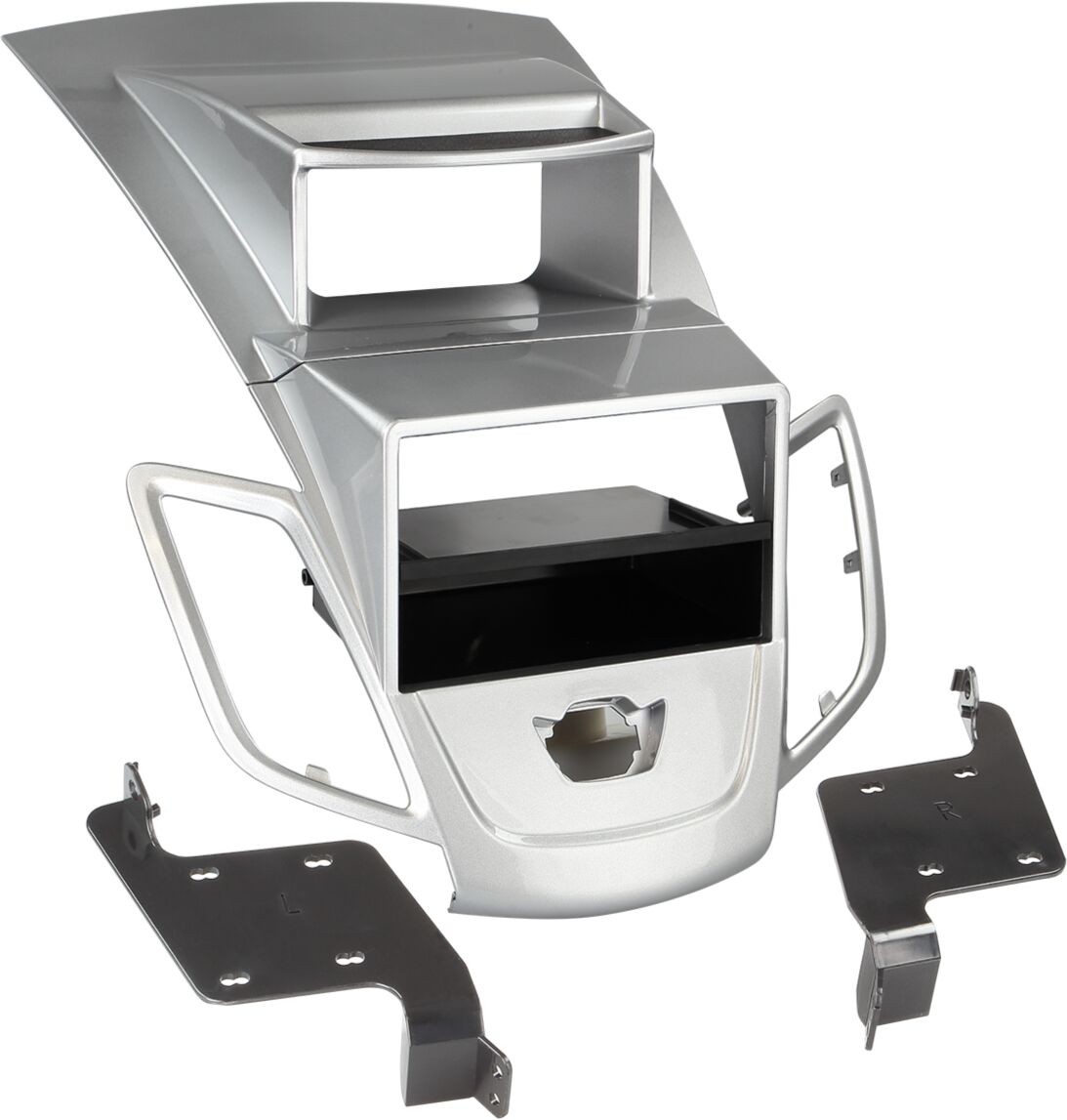 2-DIN Paneel Ford Fiesta 2008-2013 - Kleur: zilver - 281114 21 2 - 281114-21-2