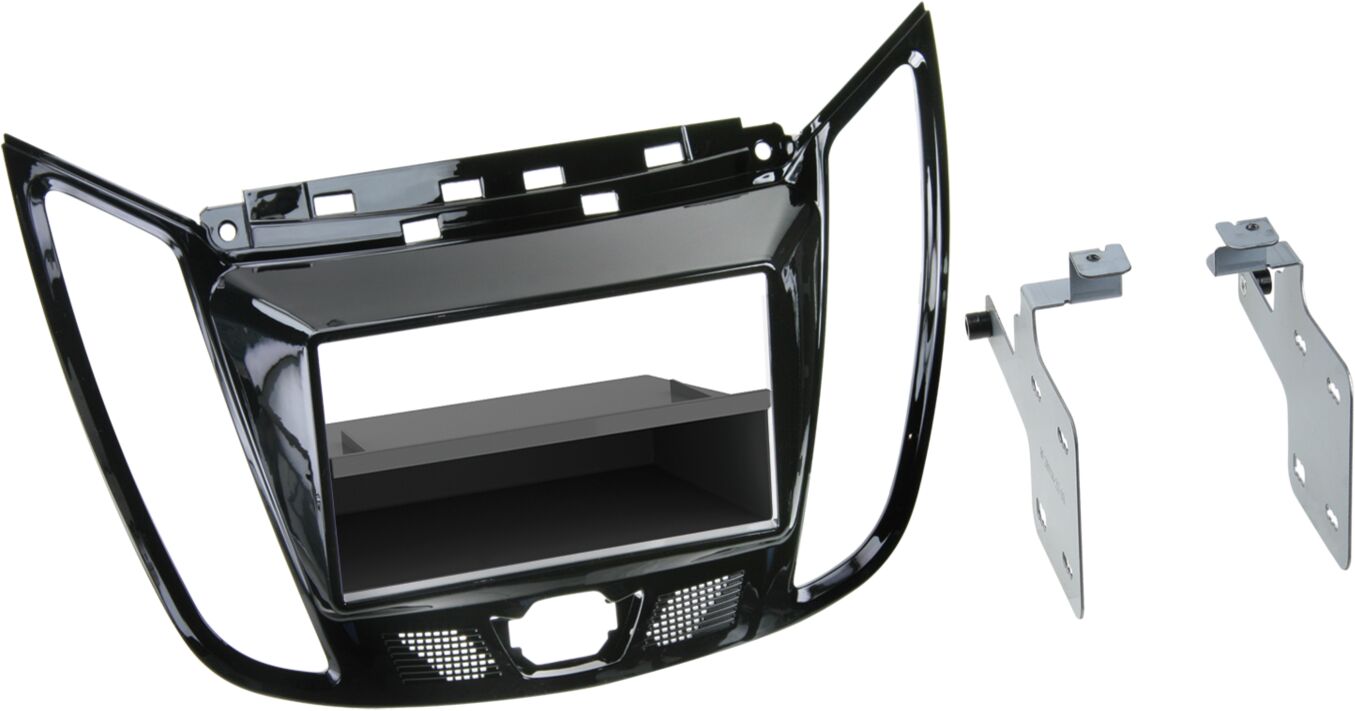 2-DIN Paneel met compartiment Ford C-Max / Kuga pianolak / zwart - 281114 22 1 - 281114-22-1
