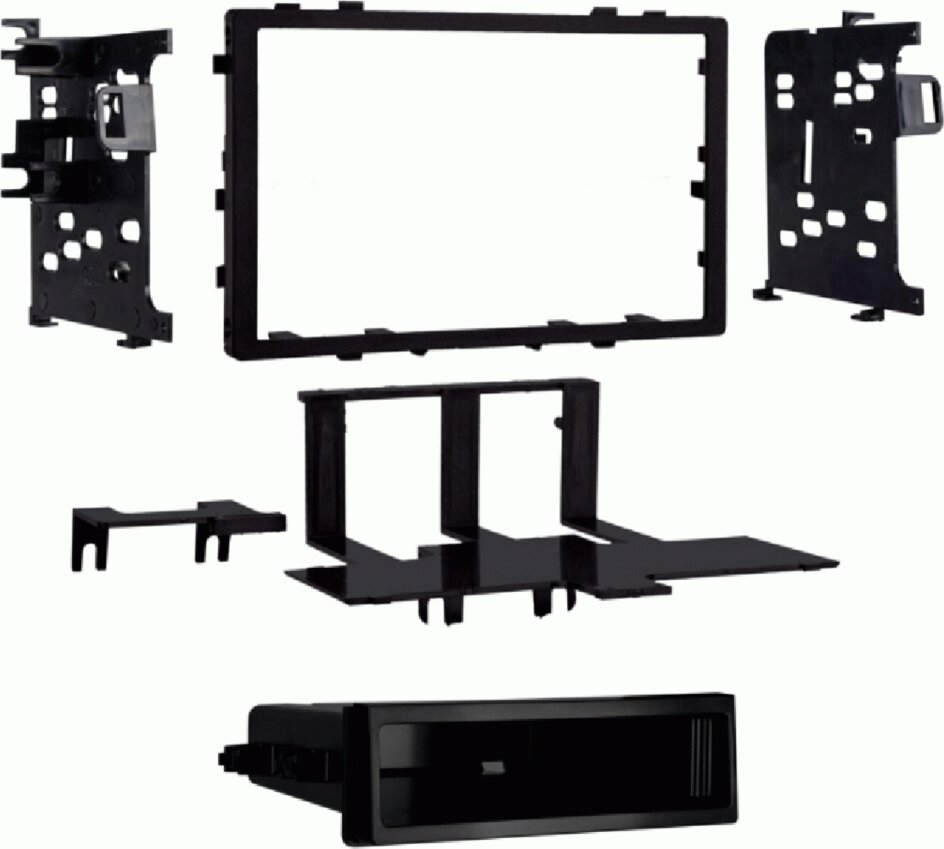 2-DIN Paneel met vak Acura/Honda/Isuzu zwart (METRA) - 281130 25 1 - 281130-25-1