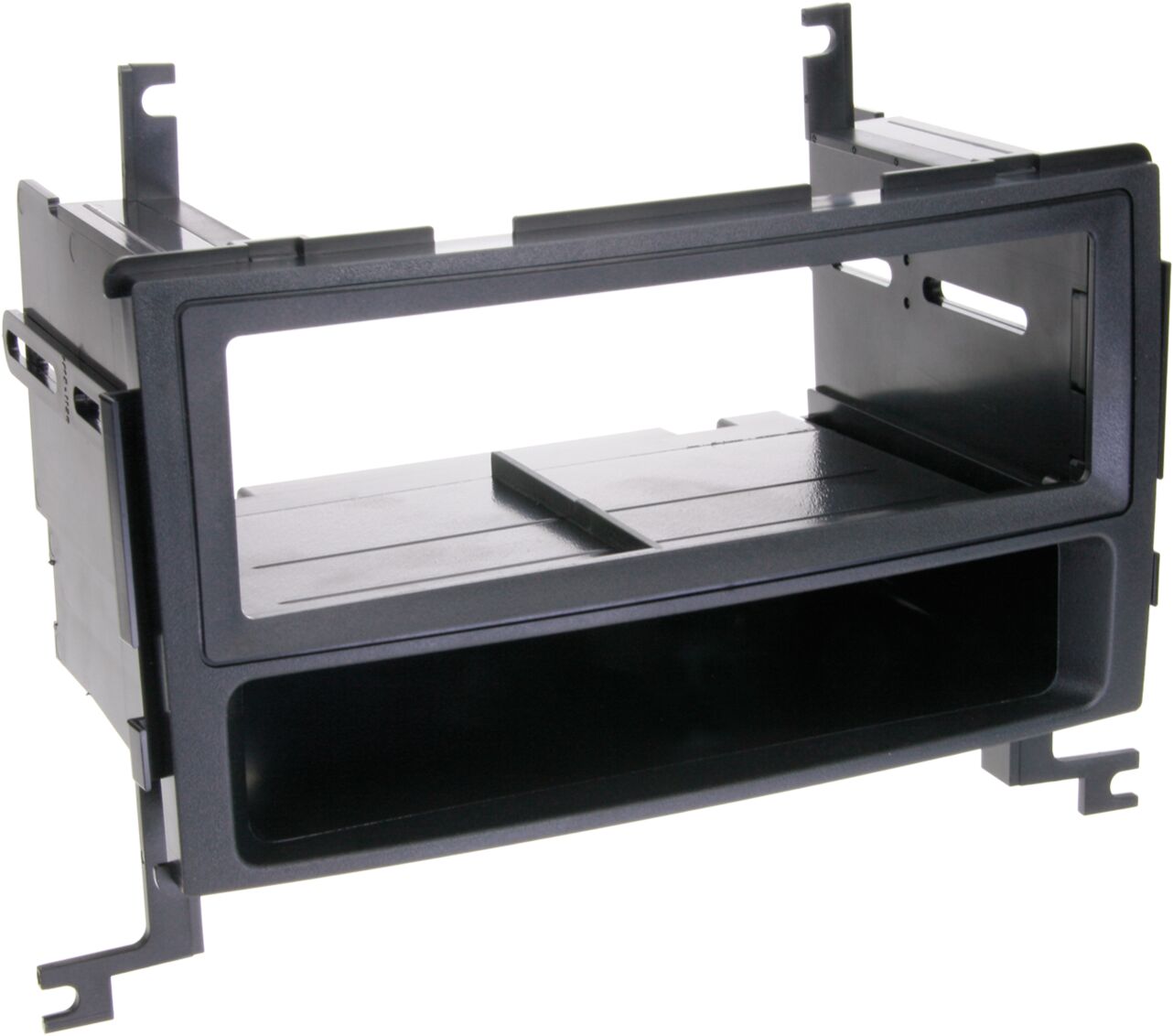 1-DIN Paneel met aflegbakje. Hyundai Santa F&eacute; (CM) 2006-2012 Kleur: Zwart - 281143 08 - 281143-08