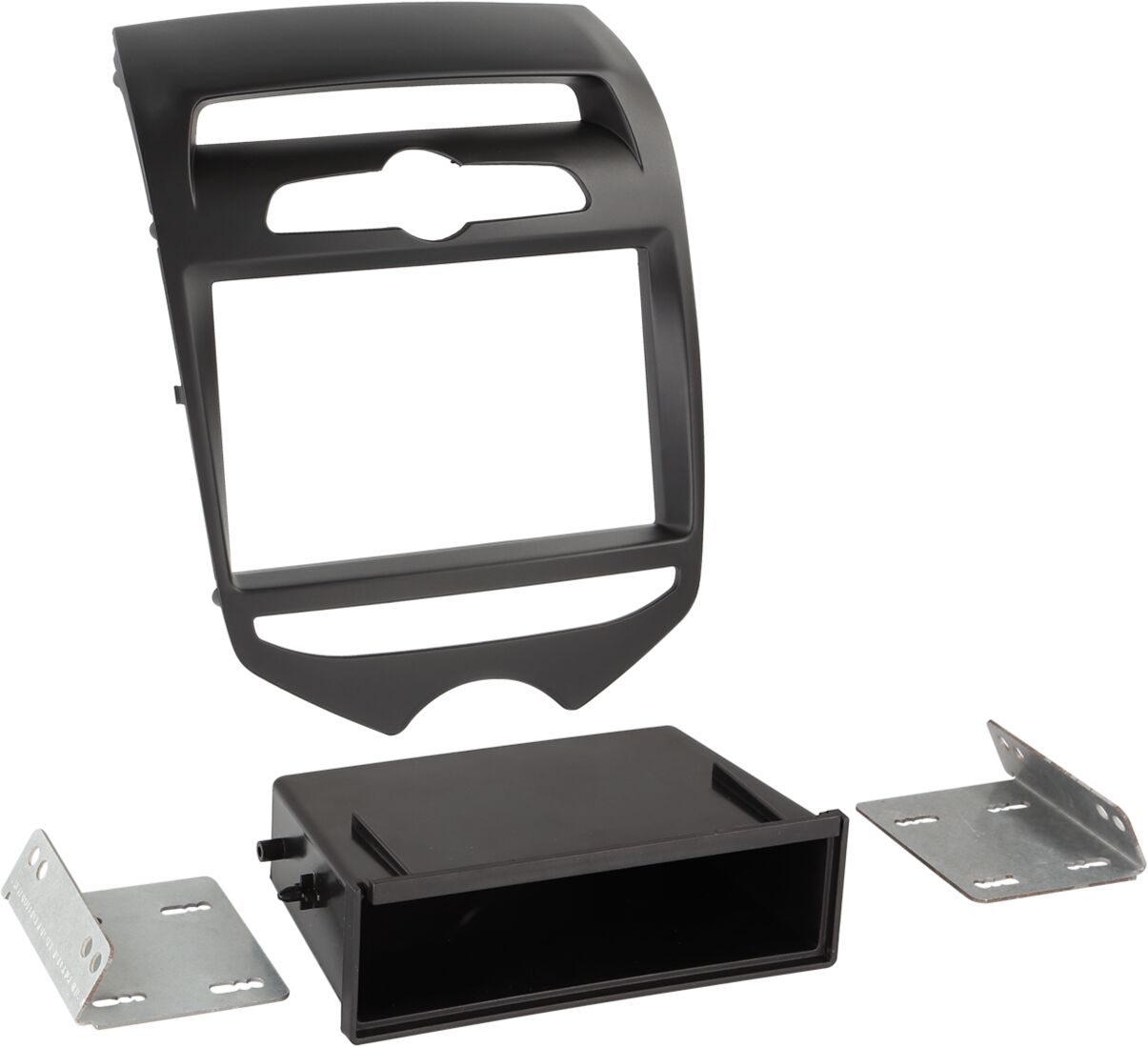 2-DIN Paneel Hyundai iX 20 met pocket voor manual climate control 2010-2017 Kleur: Mat Zwart  - 281143 22 2 2 - 281143-22-2-2