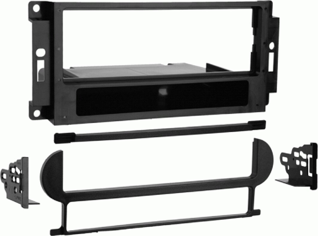 1-DIN radiopaneel met opbergvak Chrysler/Dodge/Jeep zwart (METRA) - 281145 16 1 - 281145-16-1