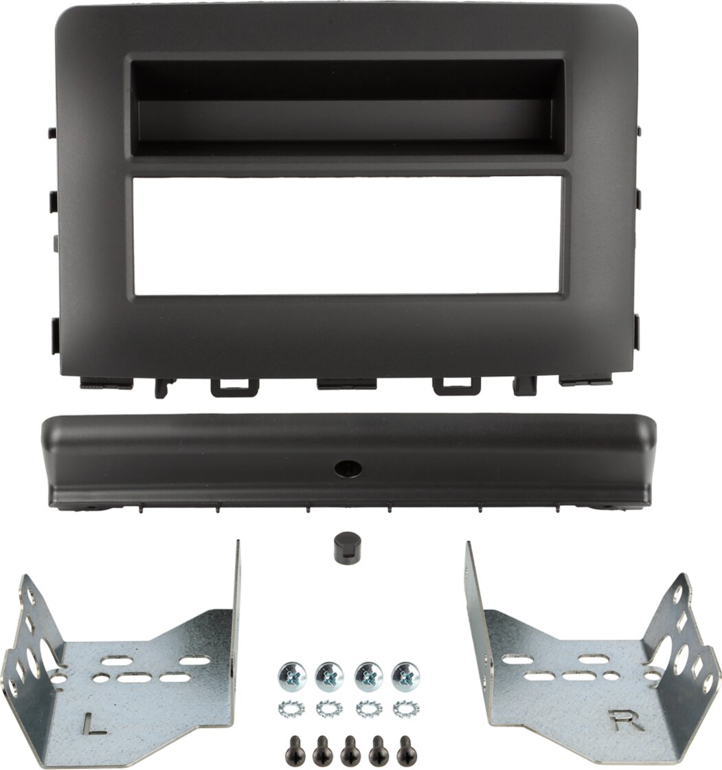 1-DIN Paneel met opbergvak Kia Rio (YB) 2017-2022 - Kleur: zwart - 281178 44 front - 281178-44