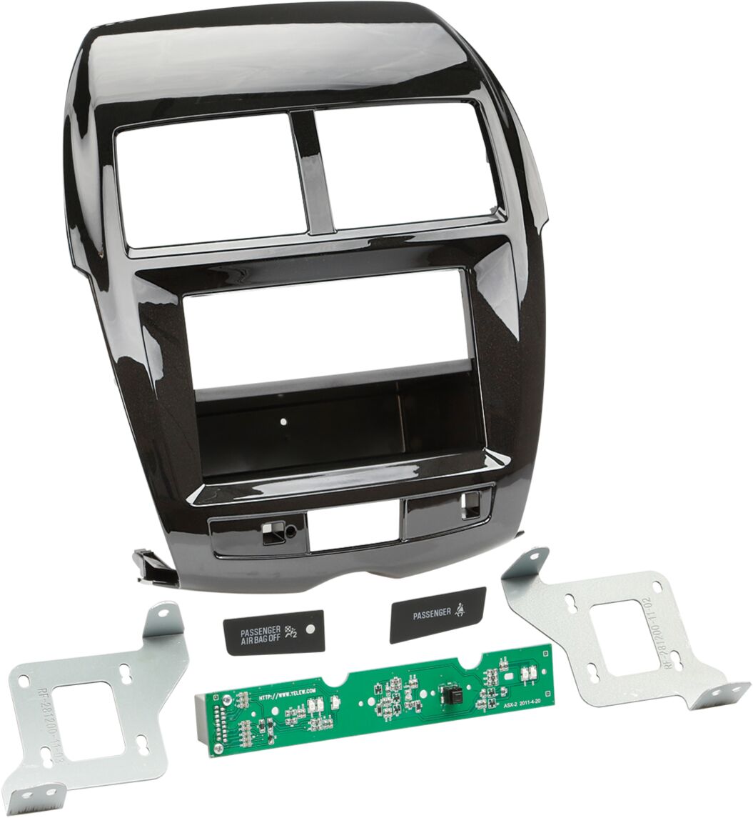 2-DIN Paneel met pocket Citro&euml;n C4 Aircross - Peugeot 4008 Kleur: Piano Zwart - 281200 11 2 - 281200-11-2